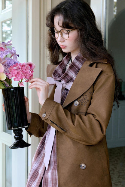 Vintage Blended Leather Carved Jacket