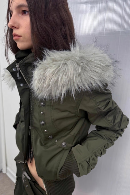 Autumn Short Waist Fur Jacket