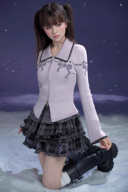 Sweet Taro Bow Cardigan