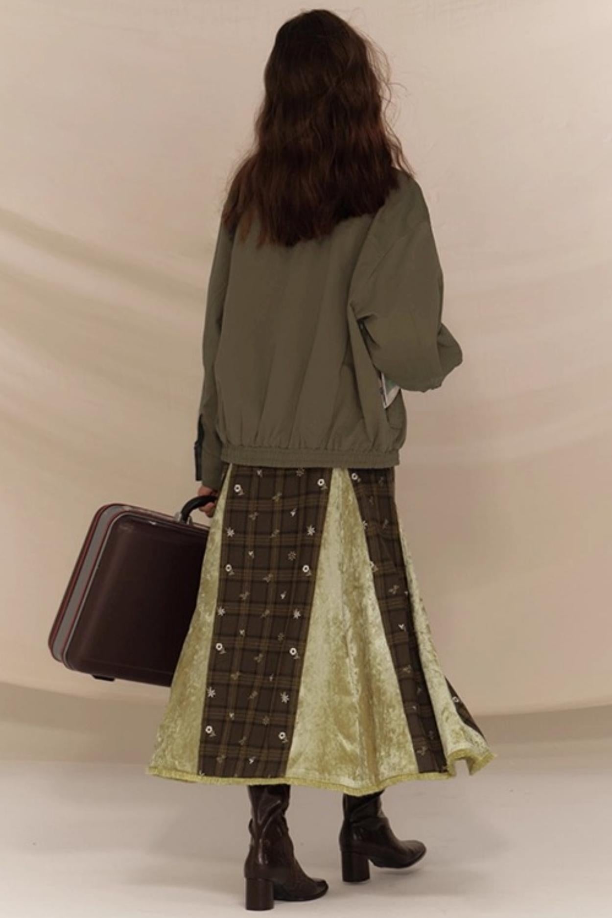 Linen Plaid Double Sided Jacket