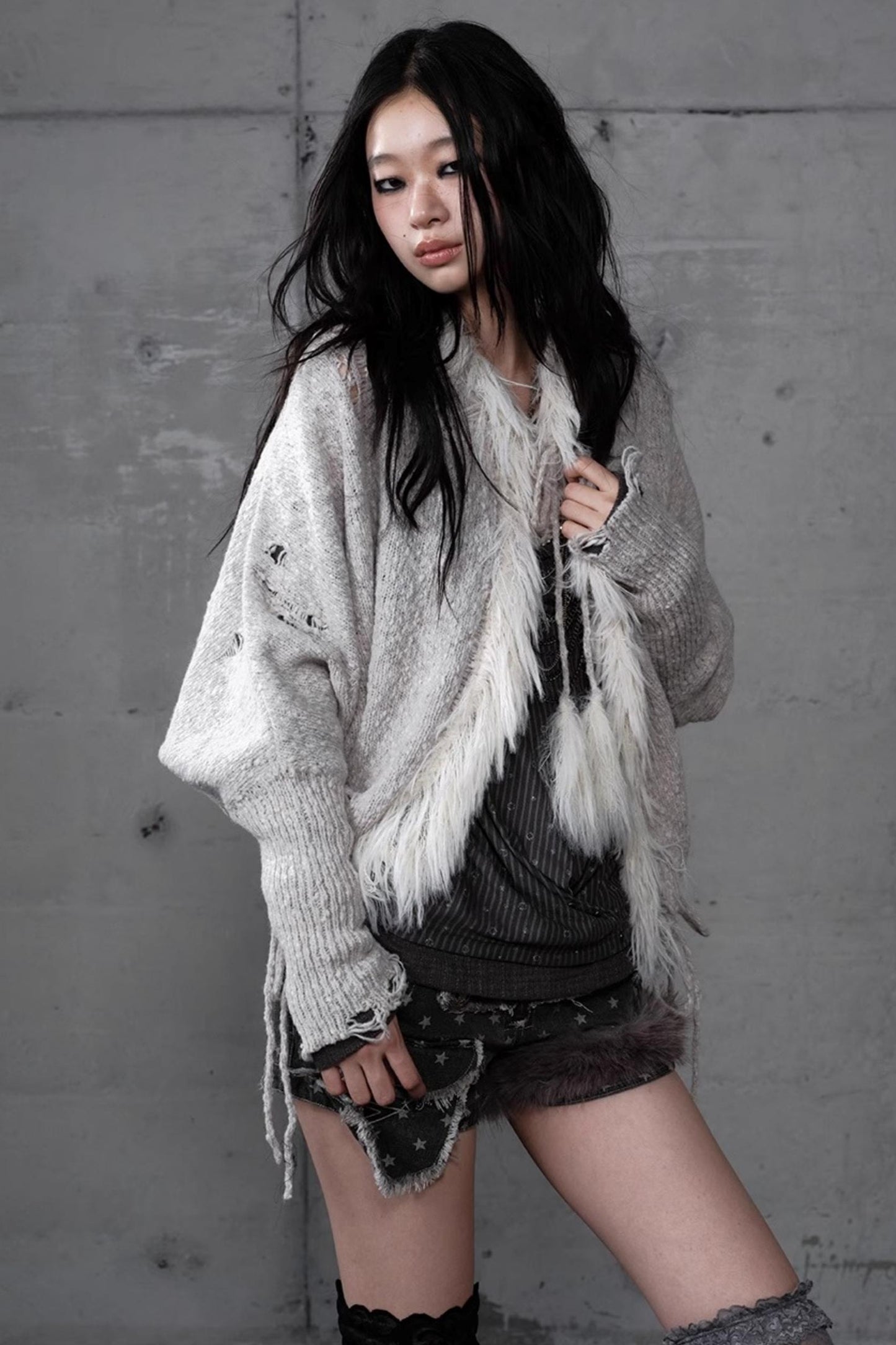 Lazy Vintage Hooded Sweater Coat