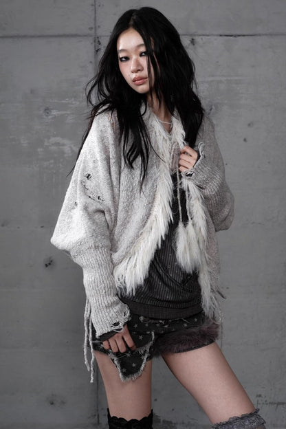 Lazy Vintage Hooded Sweater Coat