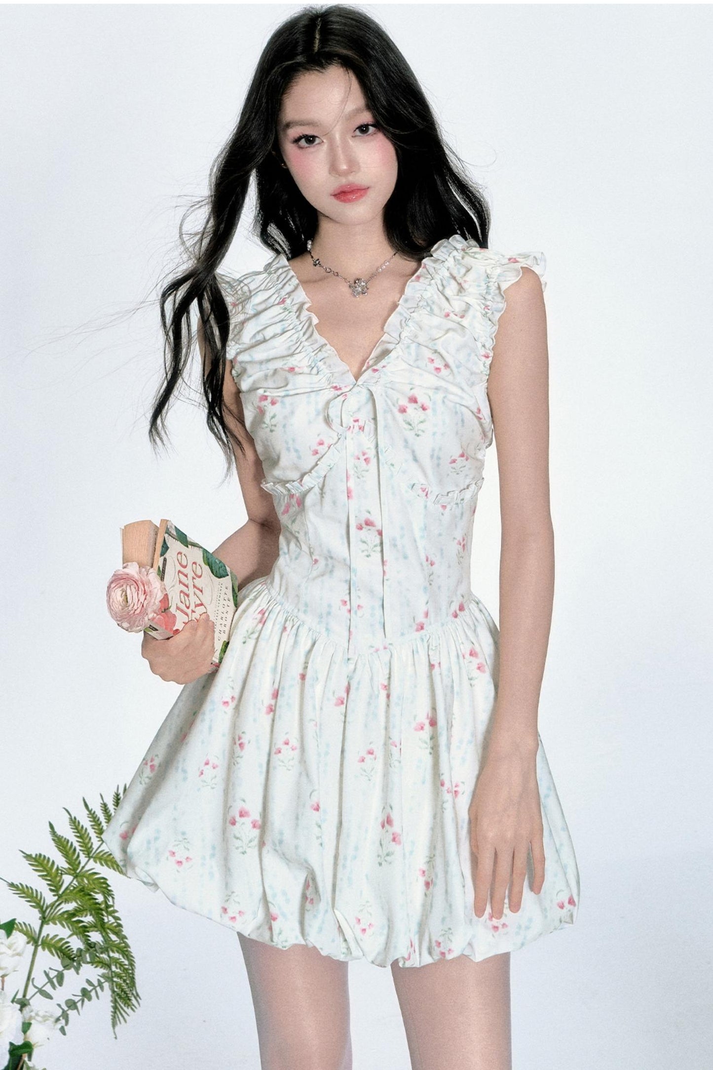 Blue Floral Resort Dress