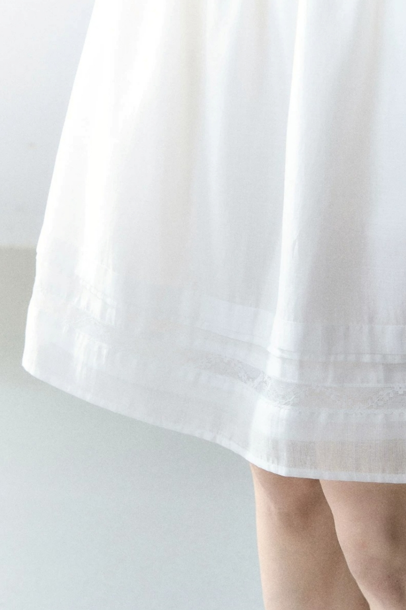 Blue Tencel A-Line Skirt