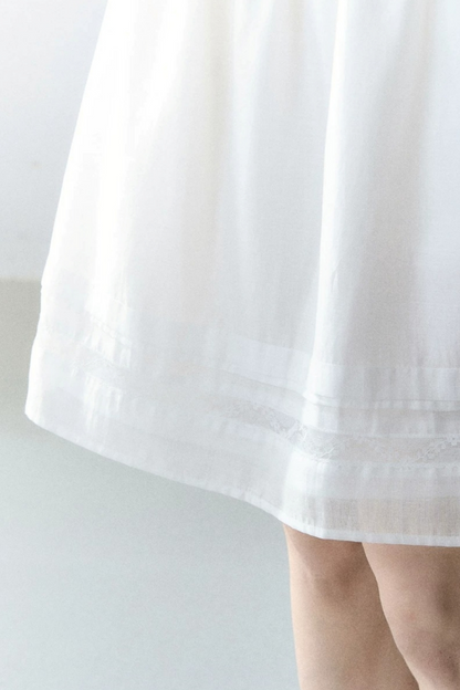Blue Tencel A-Line Skirt