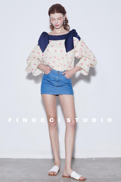 Sequin Rabbit Sleeve Shirt