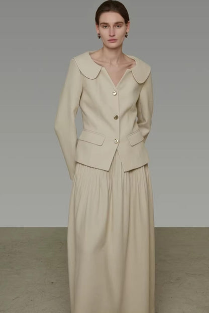 Slim-Fit V-Neck Top Set-Up