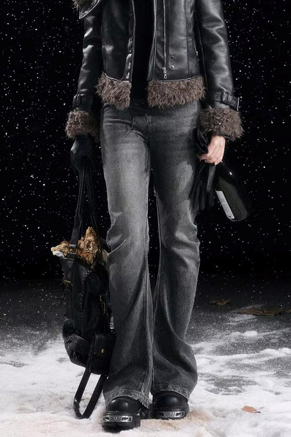 Versatile Vintage Leather Pleated Pants