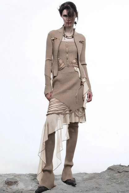 Heart Beaded Sweater Cardigan