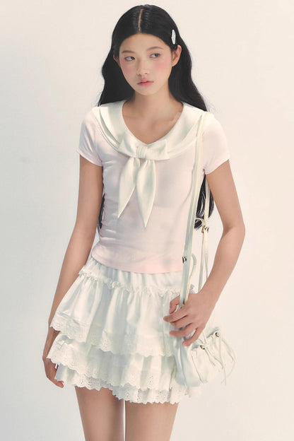 Versatile Bow Neck Tee