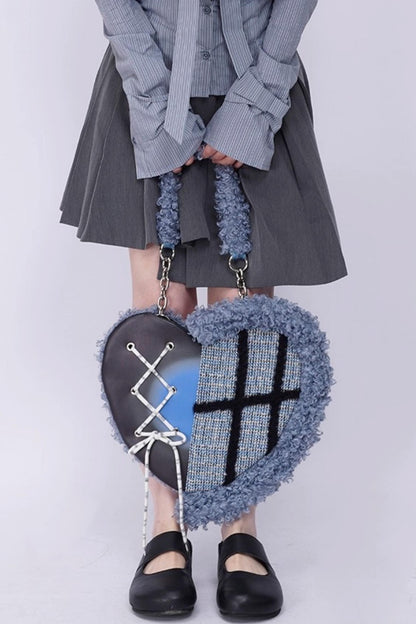 Graffiti Patchwork Heart Bag