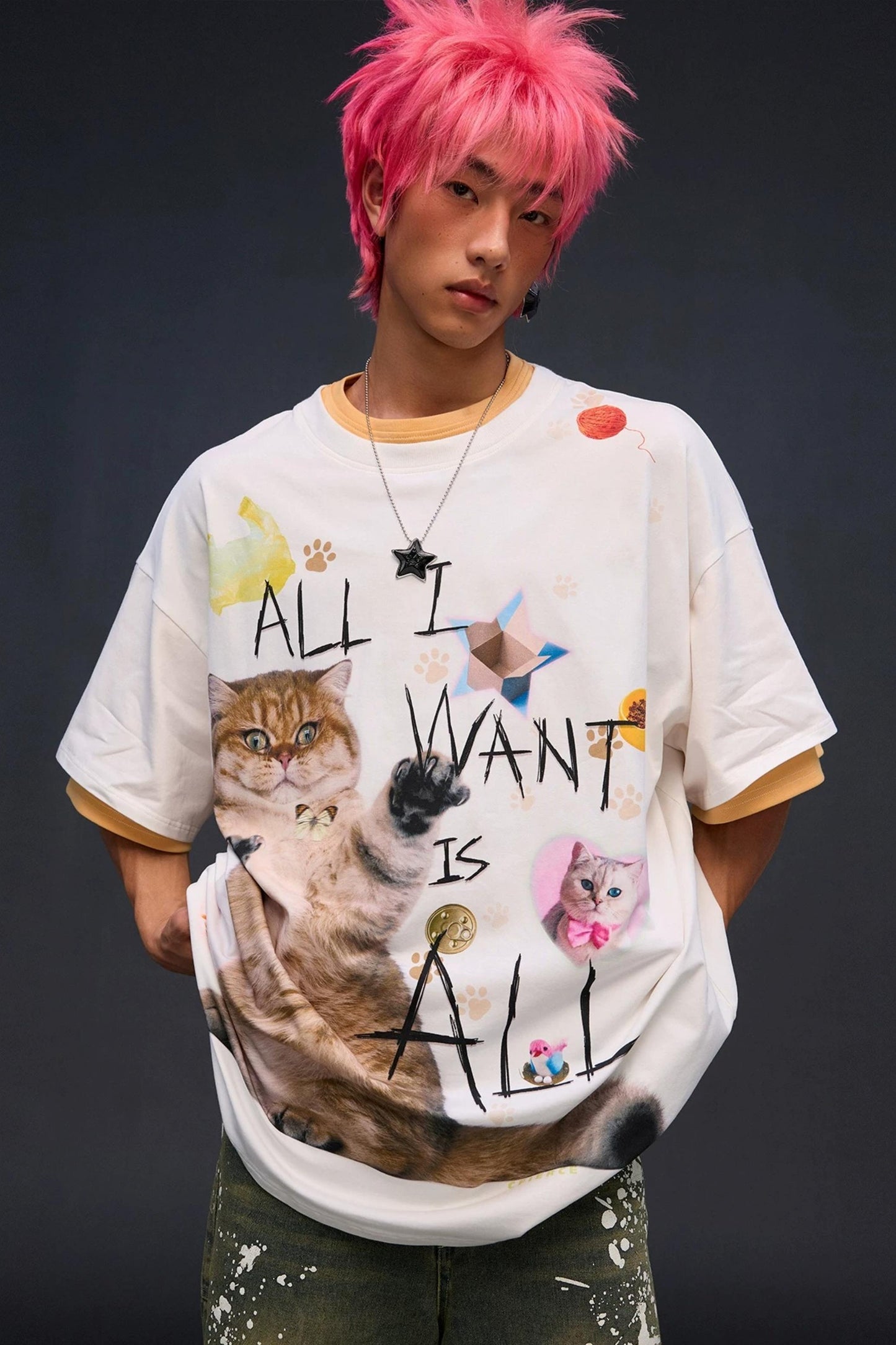 Cat Print T-Shirt
