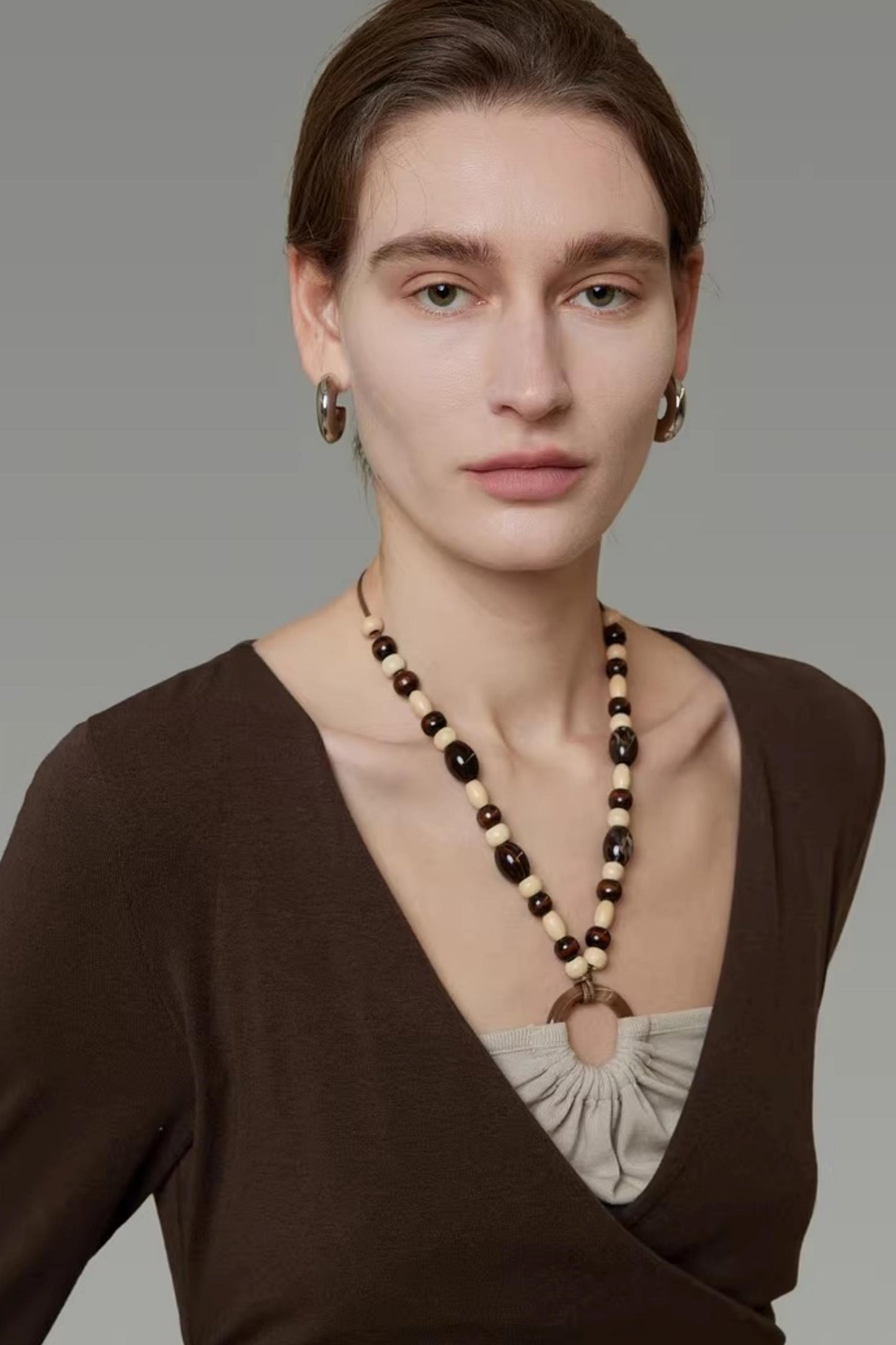 Halter Neck Bead Knit Top