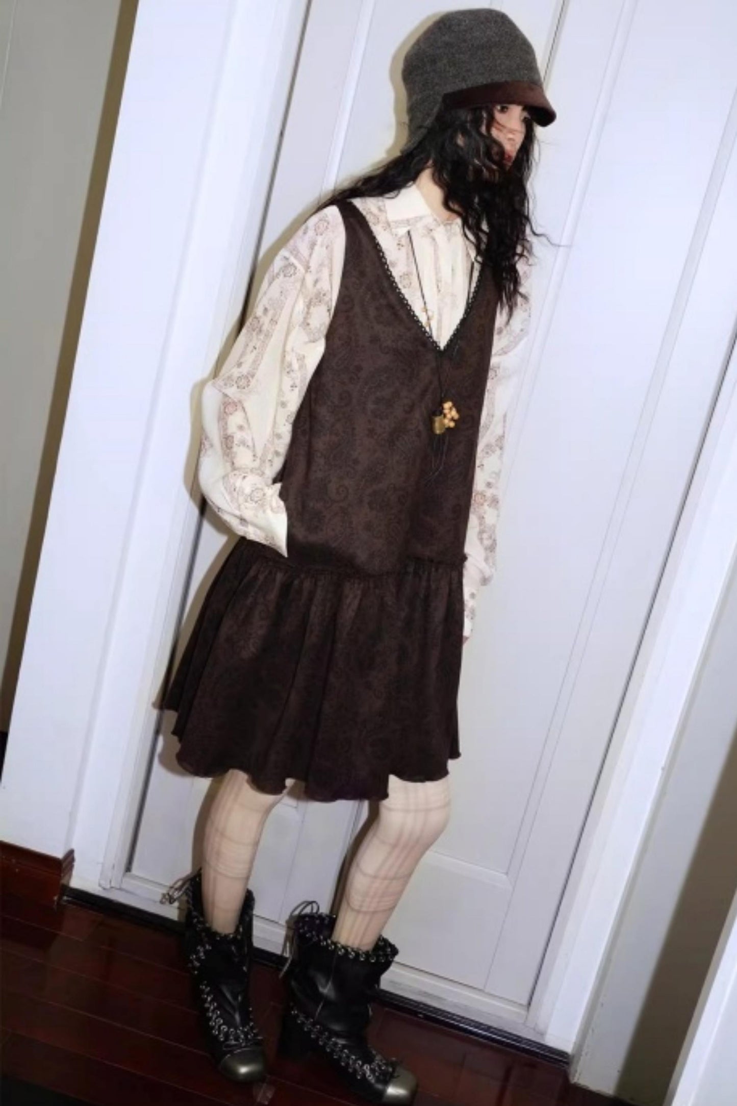 Vintage Suede Sleeveless Dress