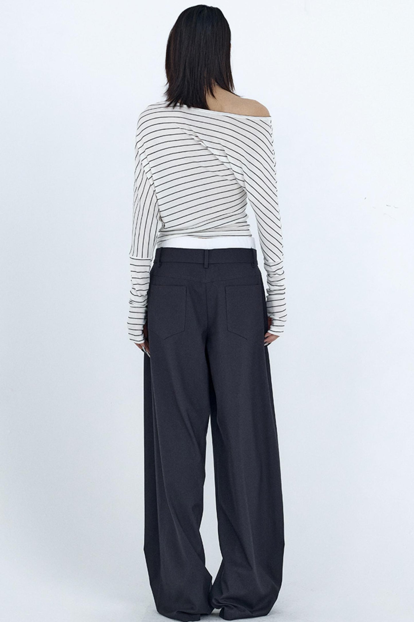 Elastic Waist Western Trousers
