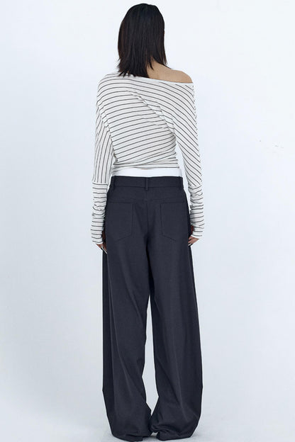 Elastic Waist Western Trousers