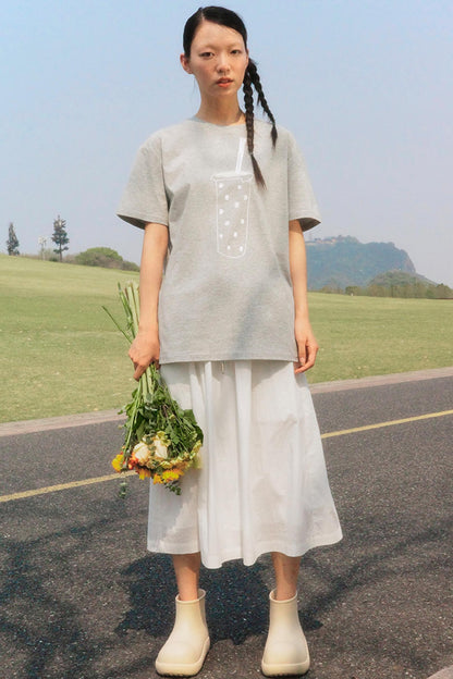 Gray Pearl Milk Tea T-Shirt