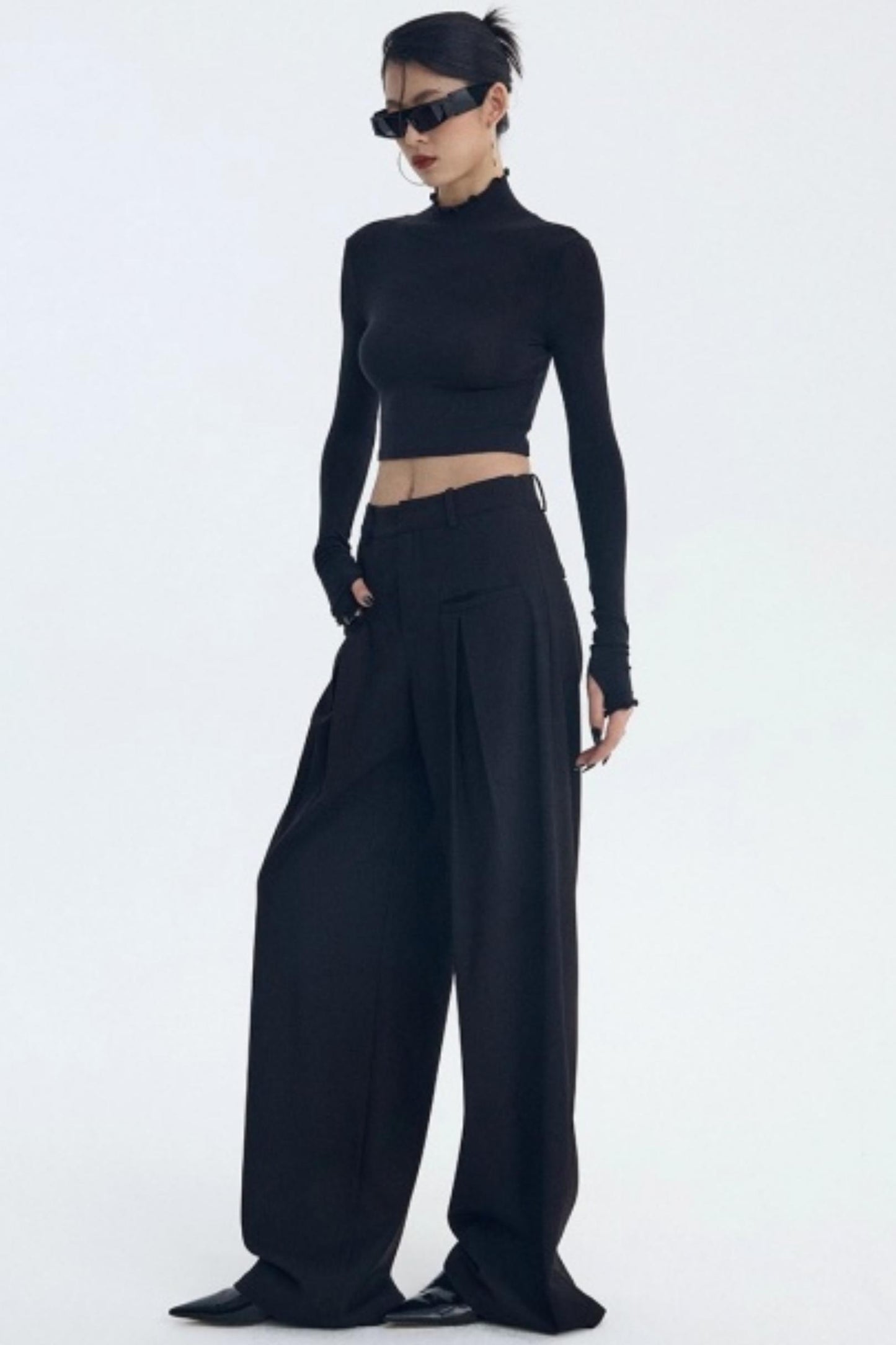 Intellectual Black Pleated Pants