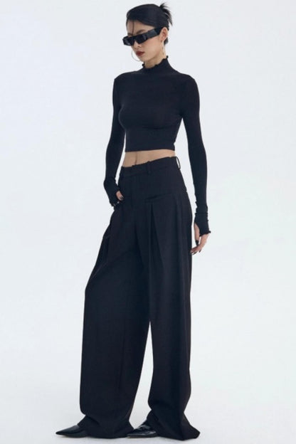 Intellectual Black Pleated Pants