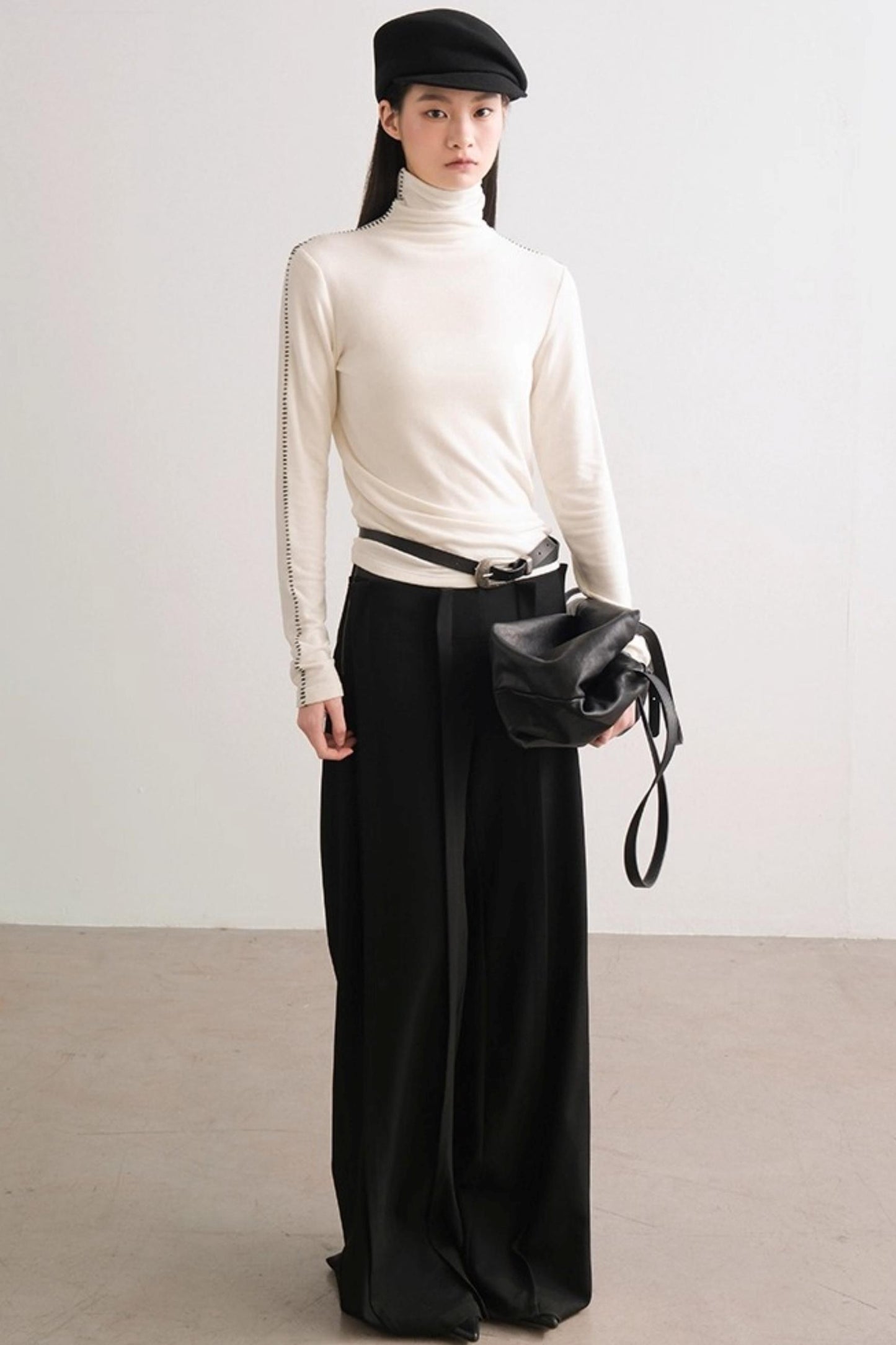 Wool Texture Newsboy Hat