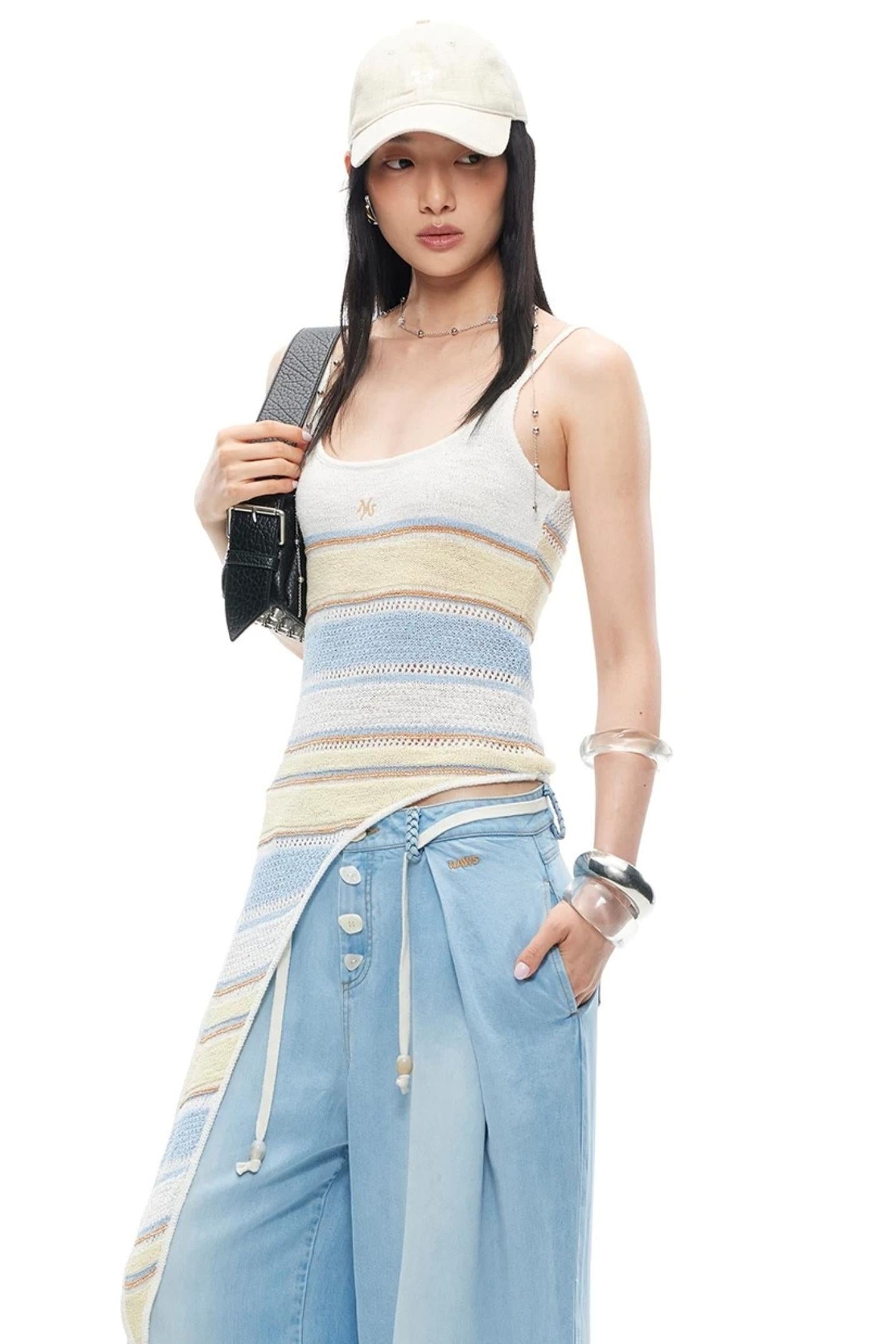 Loop Yarn Striped Camisole