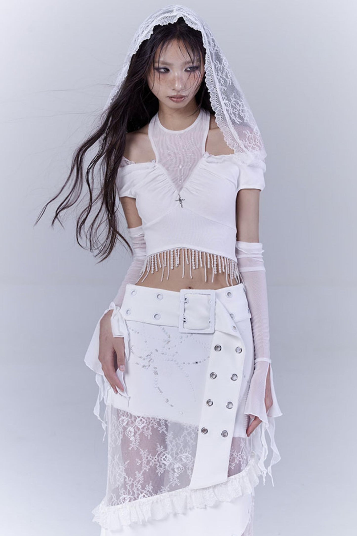 Ethereal White Lace Dream Hoodie