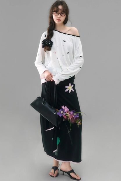 Star Flower Tencel Skirt