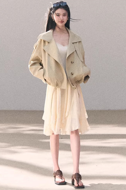 Chiffon Irregular Lace Dress