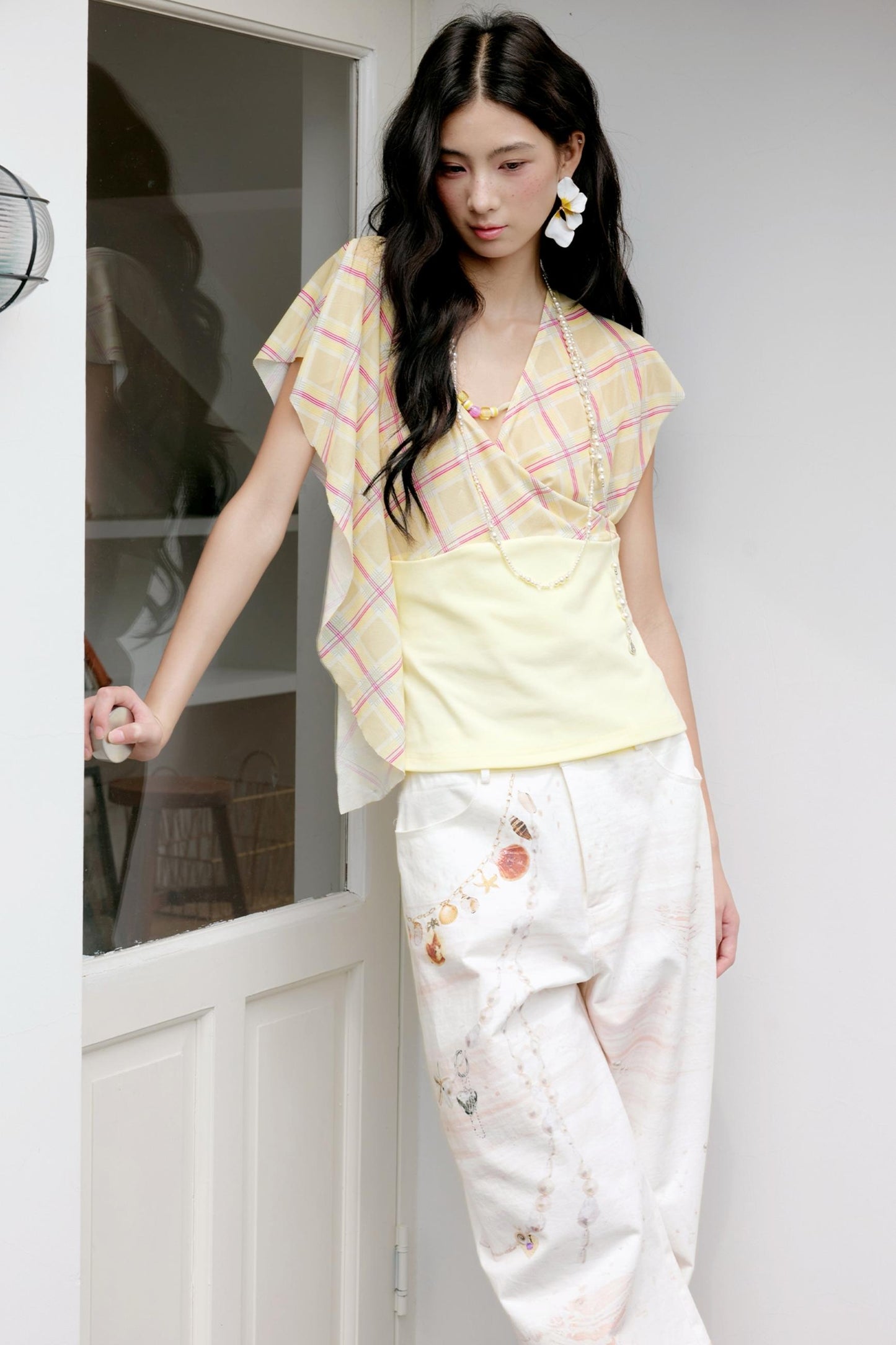 Shell Wide-Leg Trousers