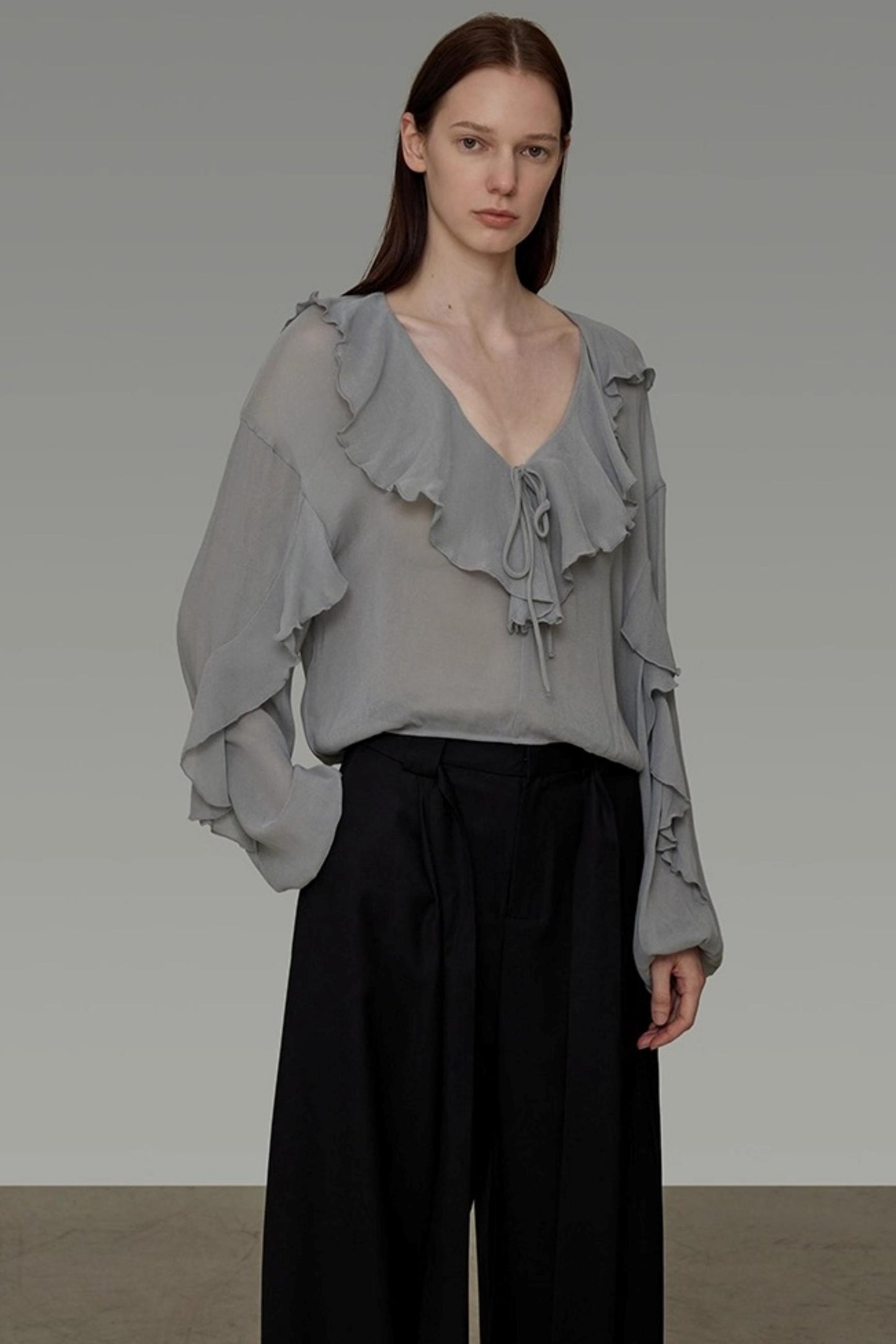 Autumn Ruffled Slimming Top