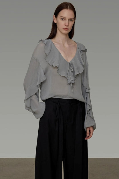 Autumn Ruffled Slimming Top