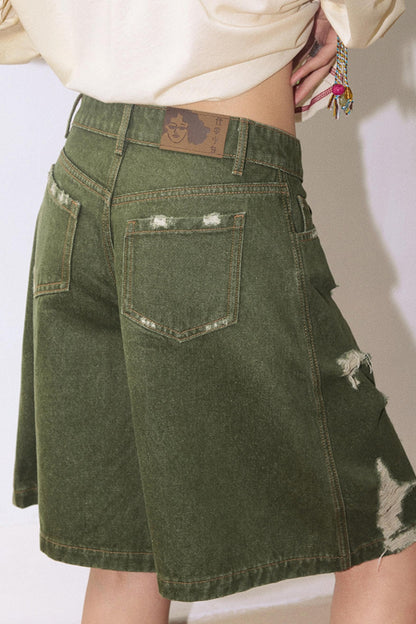 Moss Denim Shorts