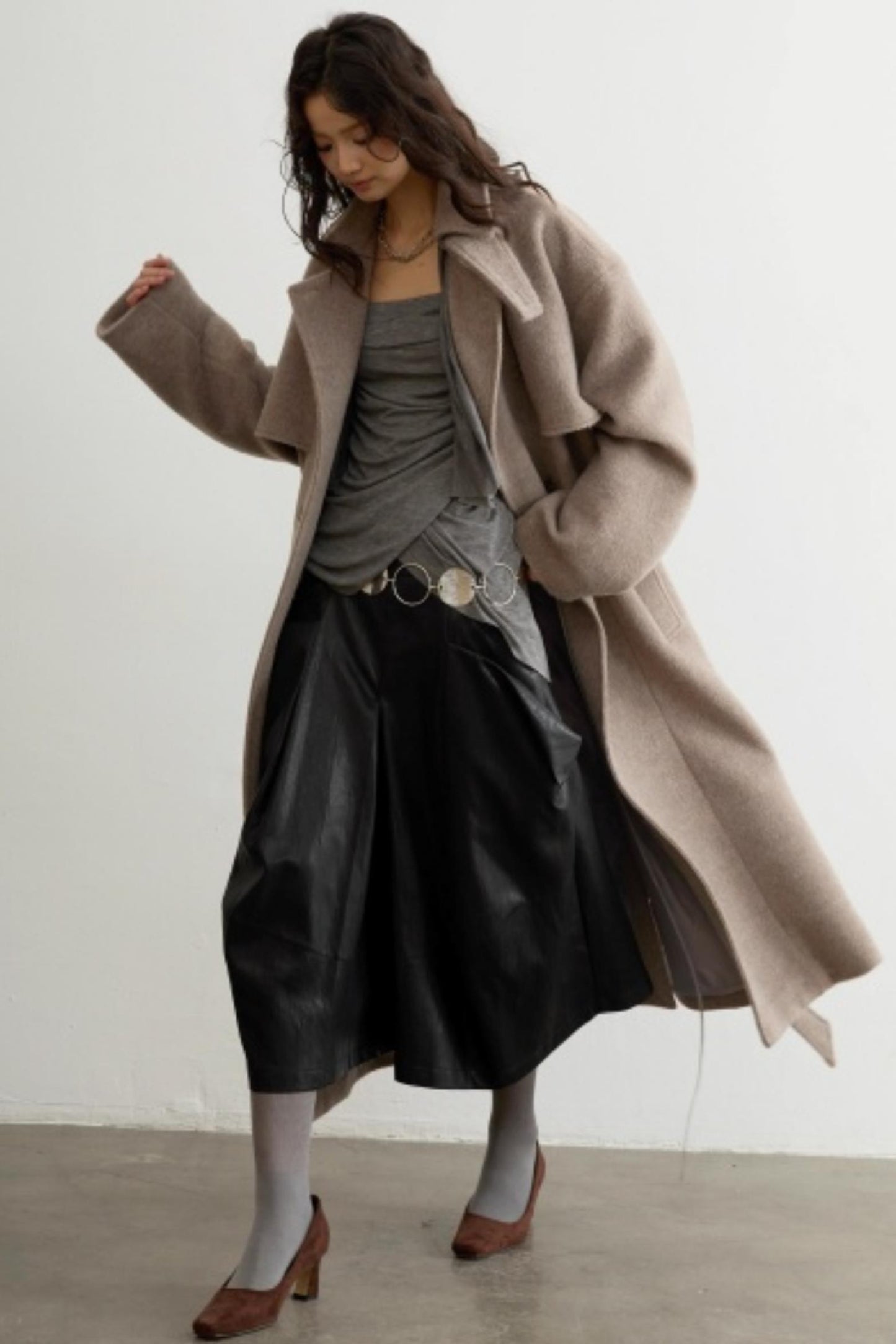 Retro Oatmeal Woolen Coat