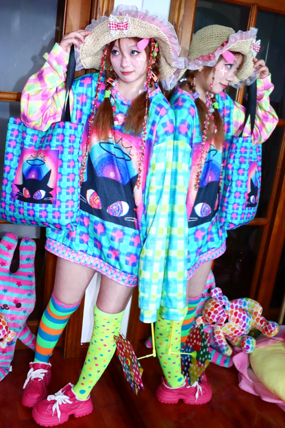 Magic Cat Patchwork Sweatshirt