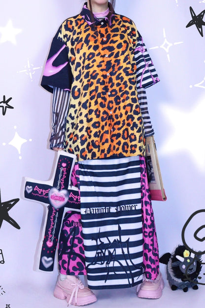 Leopard Gal Short-Sleeved Shirt