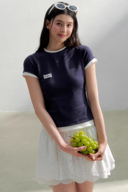 Contrasting Cotton Summer Top
