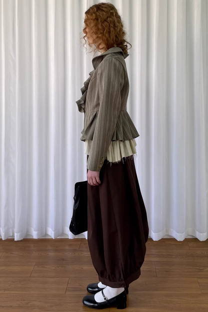 Striped Lace Trim Jacket