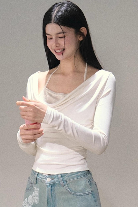 Swing Collar Knit Top