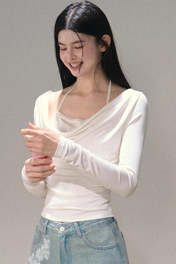 Swing Collar Knit Top