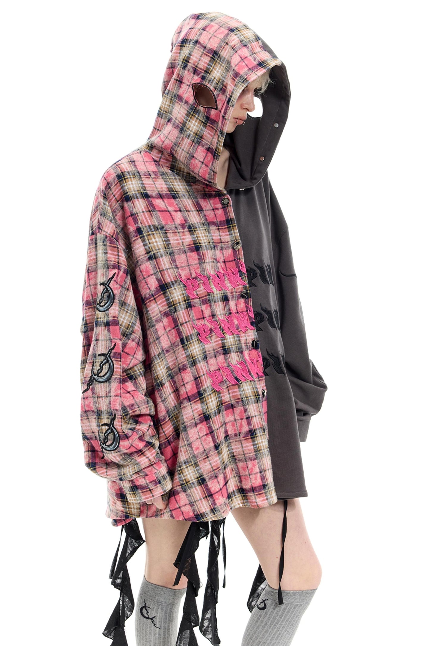 Y3K Plaid Hoodie
