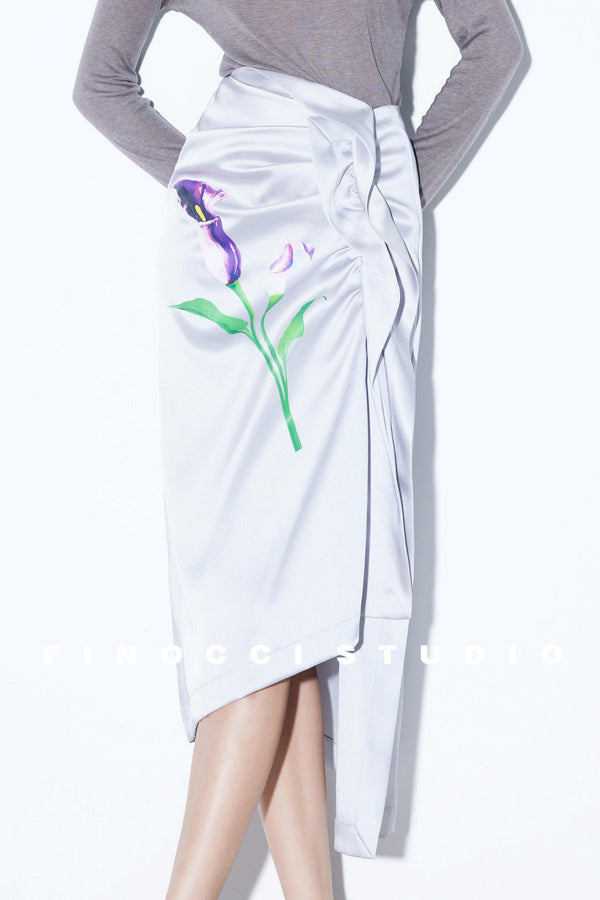 Calla Lily Satin Skirt