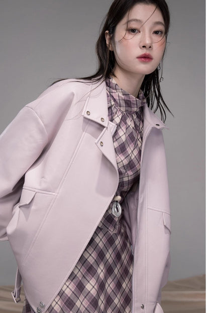 Rio Mist Purple Leather Jacket