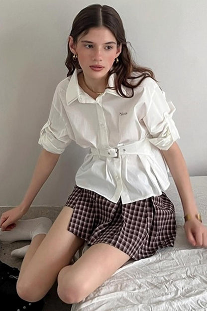 Double Lapel Long Sleeve Shirt