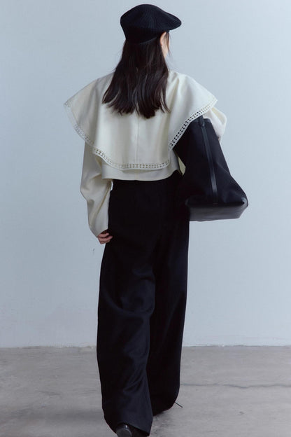 French Wool Fishbone Pants