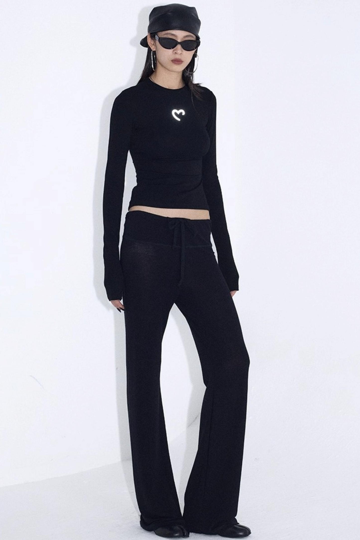 Love Black Base Layer Top