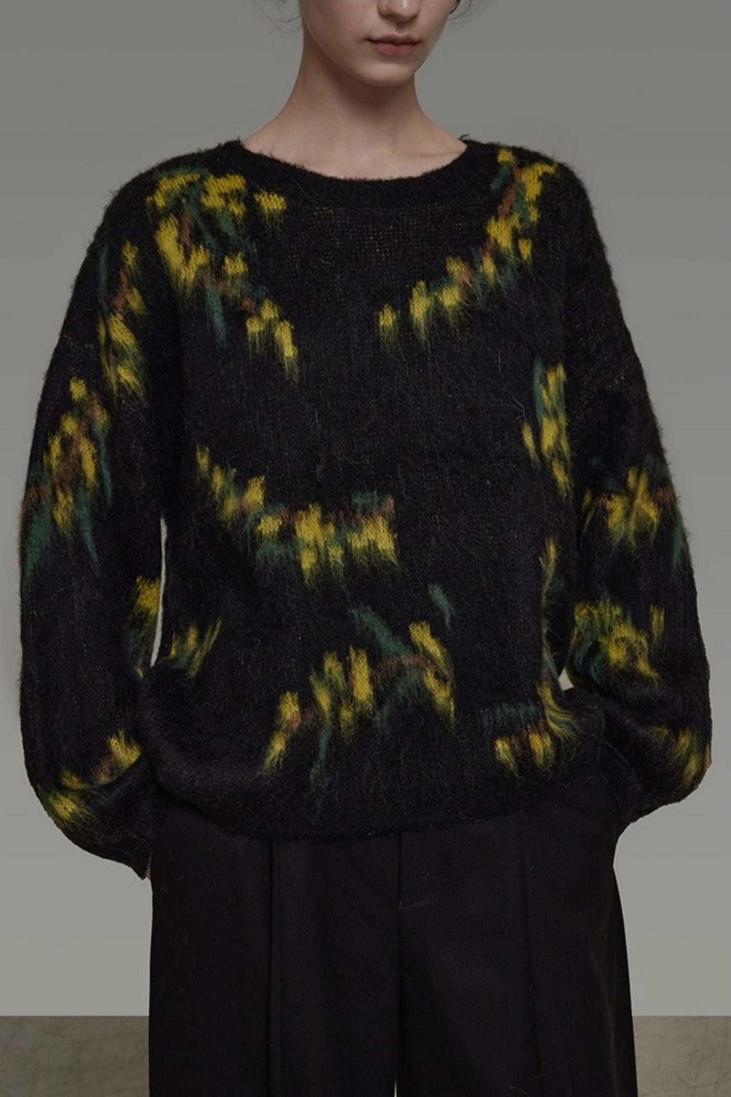 Retro Smudged Winter Sweater
