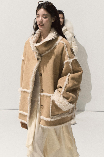 Wool Jacquard Ruffle Skirt