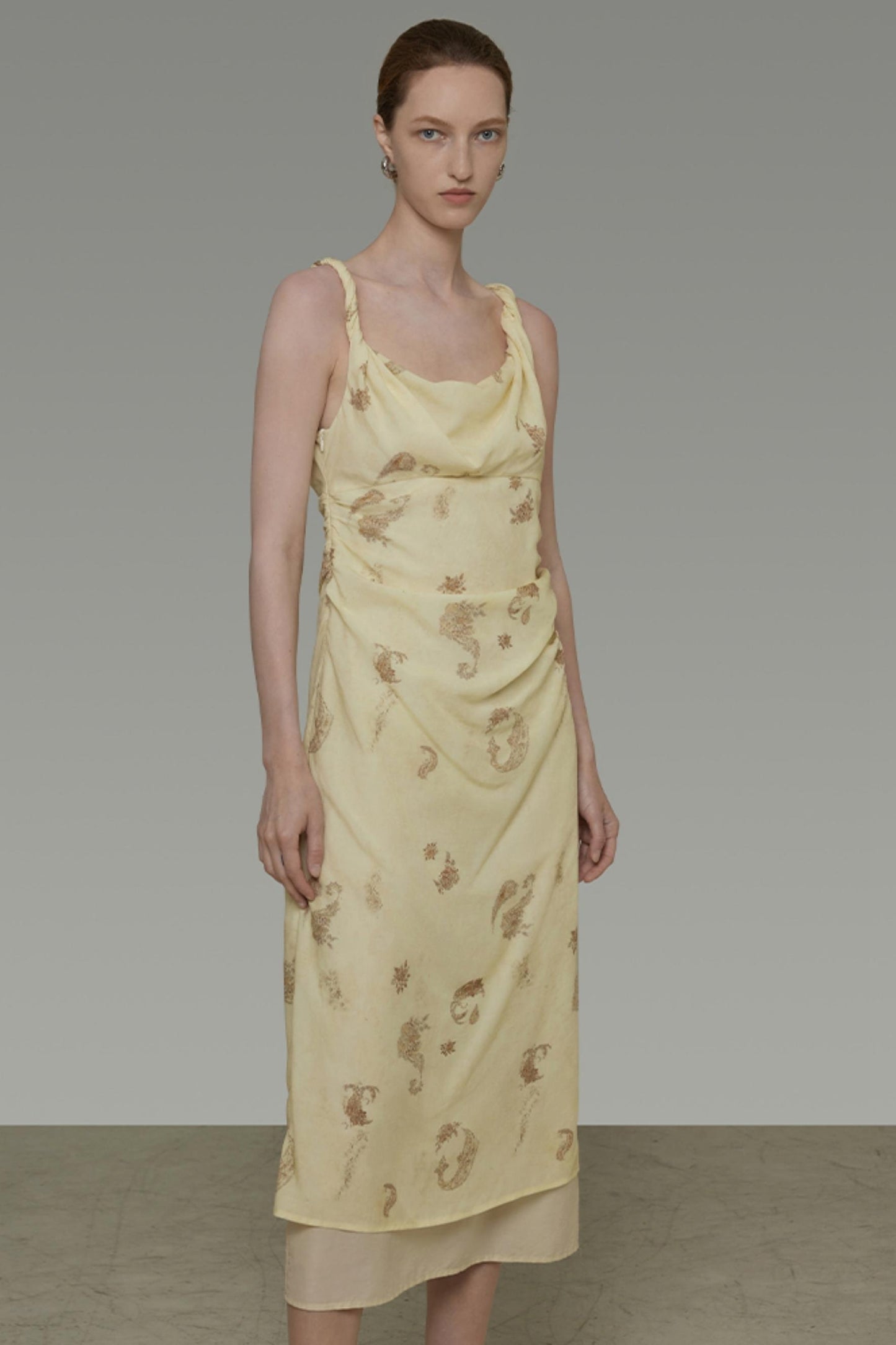 Floral Halter Swing Dress