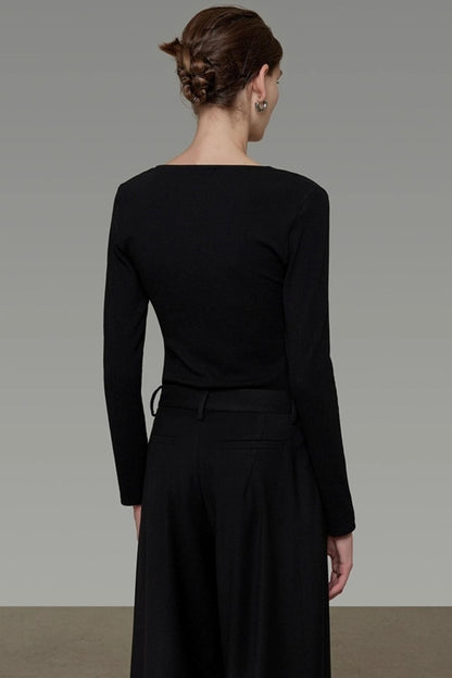 High-End Minimalist Slim Knitwear