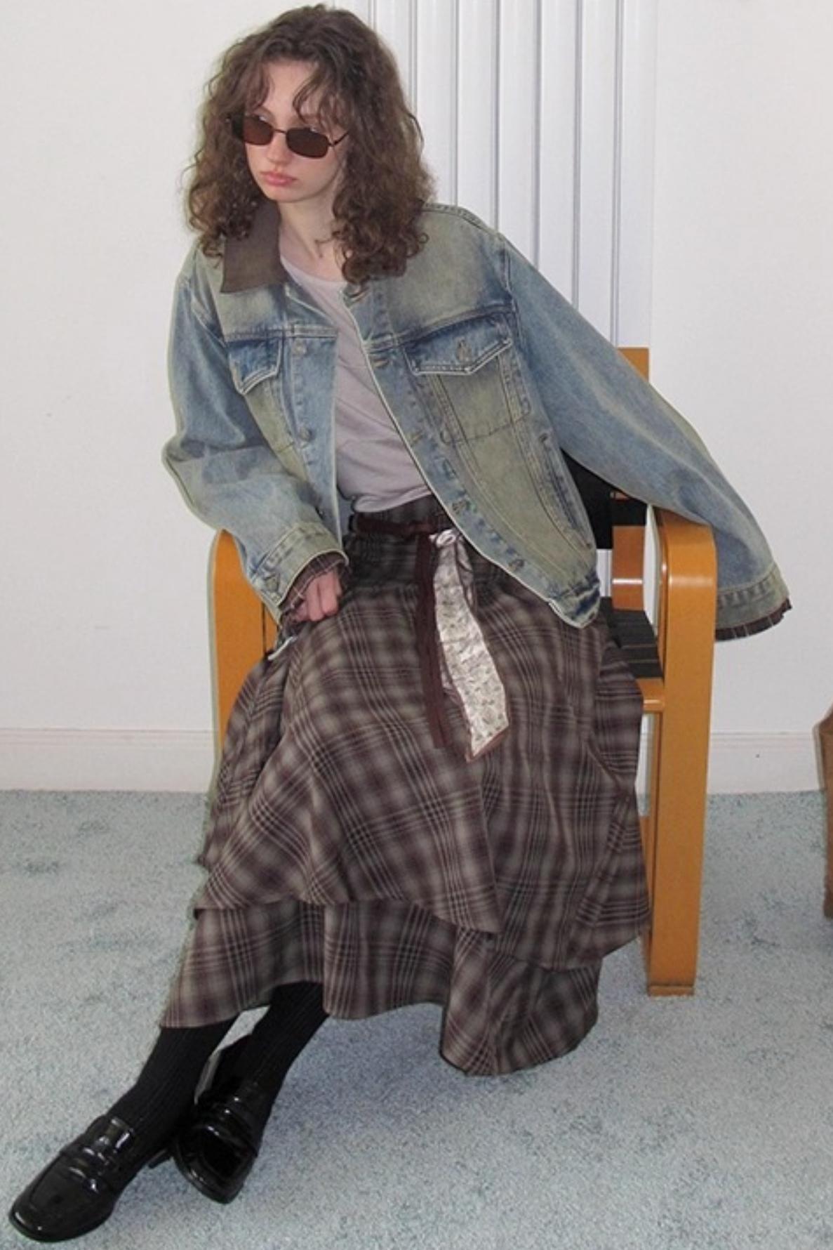 Irregular Cut Large Swing Skirt